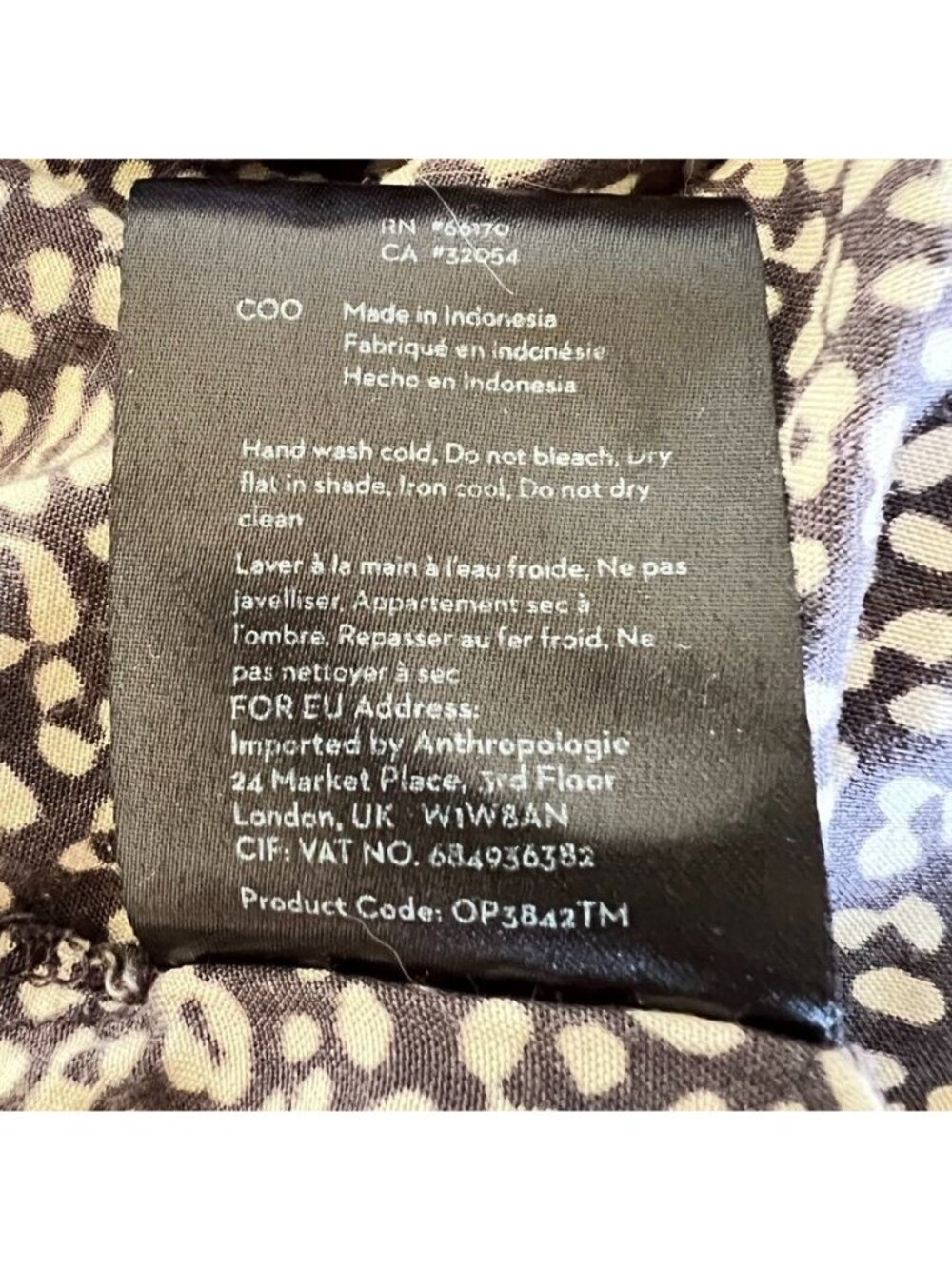 Anthropologie Beachgold Womens Sz S/M Top Rayon Leopard Print Camp Shirt - Picture 7 of 11